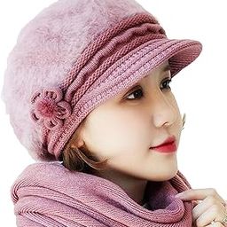 Women's Wool Beanie Cap (ISW_NWC4058D_Taffy-Pink_Free Size)-image-20
