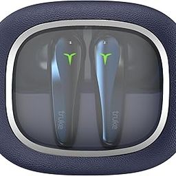 truke New Launch Crystal Dyno Leather Finish True Wireless in Ear Earbuds w/Spatial Audio, 70H Battery Rapid Charge Ear Buds, 13mm Driver HiFi Sound TWS, 40ms Ultra Low Latency, 4Mics ENC -ArcticBlue-8
