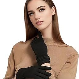 Tomorrow Women's Winter Gloves - Cold Weather Suede Gloves with Plush Lining, Touchscreen Technology, and Elegant Three-Button Design - Warm and Comfortable Outdoor Gloves-image-21