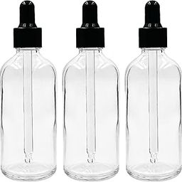 Happy Packaging 100ML Clear Round Empty Glass Bottle | Glass Dropper | Black Smooth Sleeve | Silcon Black Teat | Refillable | Leak Proof For Essential Oils | DIY Perfumes| DIY serums (6)-82