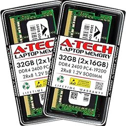 A-Tech 32GB (2x16GB) DDR4 2400 MHz SODIMM PC4-19200 (PC4-2400T) CL17 2Rx8 Non-ECC Laptop RAM Memory Modules-image-15