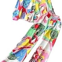 Women's Printed Coord Set For Casual Wear | Collared Neck Long Sleeve and Pants-image-8