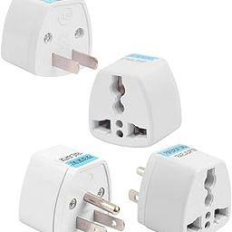 Hi-Plasst® India to USA Plug Adapter Combo | Pack of 2 – Type A & Type B Travel Converters | Universal Adapter for US, Canada, Mexico, Japan, Thailand | Works with Indian Devices (US Plugs-2pcs)-24