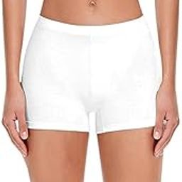 Women's High Coverage Super Combed Cotton Elastane Stretch Mid Waist Boy Shorts with Concealed Waistband and StayFresh Treatment for Girl Women-image-38