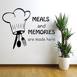 Gifts Collection Decal Stylemeals and Memories Wall Sticker Small Size- 15 * 12 Inch Color - Black-image-1