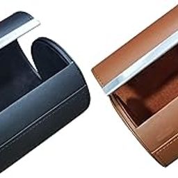 Travel Tie Case Tie Box for Men Travel Business Pu Leather Men Tie Case Black-picture-32