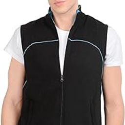Men's Blended Cotton Regular Fit Sleeveless Standard Length Casual Jacket-image-33
