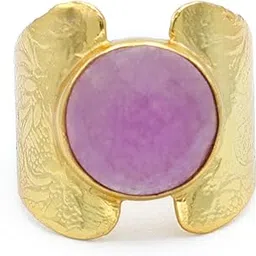 dua Purple Jade Ring – Royal Gold-Plated Purple Gemstone Jewelry for Strength-picture-33