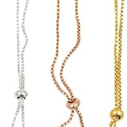 SATRA TRADERS | Size : 4 Inch 10pcs Bracelet Adjustable Slider Chain Bracelet Lock for Bracelete Making-image-1