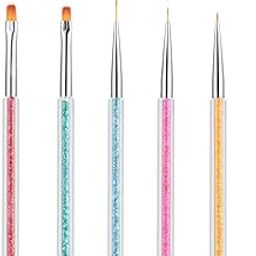 D.B.Z.® Double-Ended Nail Art Brushes 5 PCS Nail Design Tools Kit Including Nail Liner Brush and Nail Dotting Pens for UV Gel Nail Home Salon-image-58