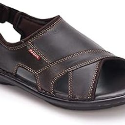 Genuine Leather Slipper | Back Strap Sandals For Men | Latest Lightweight | Comfortable | Cushioned Insole | Formal & Casual Wear-image-74