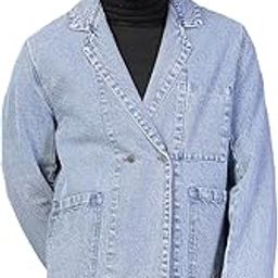 Oversized Blazer | Denim Blazer for Men Casual | Solid Full Sleeves Stylish Causal, Festival, Party-image-53