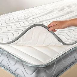 360327700 Bed Pad, Gray, Queen, Raku Pita LT Fit Wool Bed Pad DLX Hard Type 4 Corner Rubber No Rubber Disinfecting Function Fabric Always Clean, Washable, Made in Japan-12
