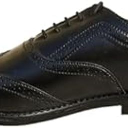 Wingtip Brogue - Handcrafted Genuine Black Leather Formal Men's Shoes - Office Brogue Oxford Lace Up Shoe-image-18