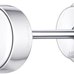 925 Silver Men's Tiny Round Circle Stud Earring | 92.5 Sterling Silver & Stunning Shine | Single Stud for Men | Lovely Gift - Round Circle-6