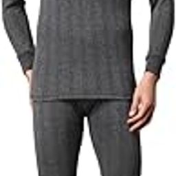 Men’s Cotton Quilted Winter Lightweight Thermal Underwear for Men Long Johns Set with Fleece Lined Soft Tailored Fit Warmer-25