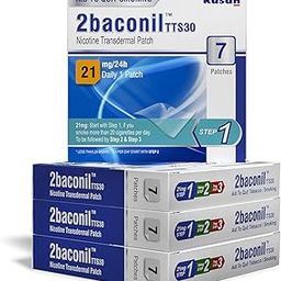 Rusan 2baconil Nicotine Transdermal Patch 21mg/24h (Step 1) | Pack of 4 | 28 Patches | Helps to Quit Smoking | One Month Nicotine Replacement Therapy Plan-image-75