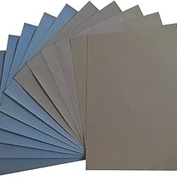 Sandcastle Japanese Grit High Precision Polishing Sanding Wet/Dry Abrasive Sandpaper Sheets (9" x 11") - Total 12 Sheets 2000 2500 3000-11