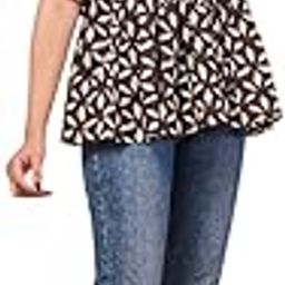 Brown Base Cotton Printed Top - Chic and Comfortable for Everyday Wear-image-57