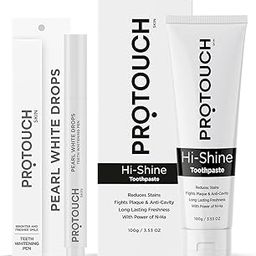 PROTOUCH Teeth Whitening Duo | Teeth Whitening Pen | Hi Shine Toothpaste | Teeth Whitening, Cavity Prevention and Superior Cleaning-3