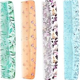 Bhairavi Creations Hair Comb for Women, Detangling Dressing Men Combo Set of 4, Floral Design for All Hair Types-2