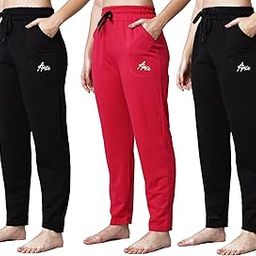 Cotton Women Loungewear Track Pants/Pajama Pack of 3-image-27