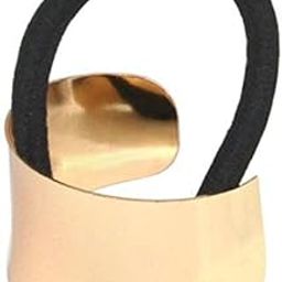 Stylish Circle Cuff Elastic Ponytail Holders Hair Tie | Curved Cuff Semicircle Elastic Stretch Ponytail Holder Hair Rubber Band for Girls & Women-image-8