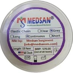 Medsan Brace Power Chain, Dental Chain Rubber Flexible High Elastic Transparent Power Chain for Dental Orthodontics(Short)-picture-14