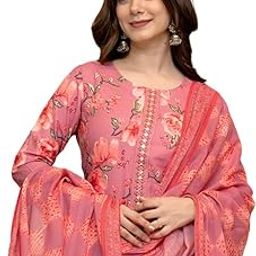 Women's Rayon Blend Floral Straight Printed Kurta Pant With Dupatta | kurta sets for woman-image-92