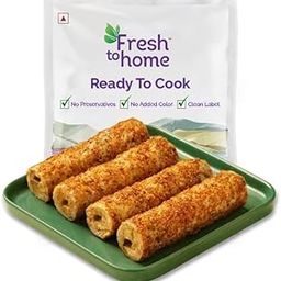 FreshToHome Lasooni Chicken Seekh Kebab | 200g Pack | Ready-To-Cook | Antibiotic-residue-free | No Added Preservatives-image-96