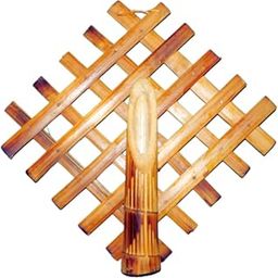 Singaa Eco Friendly Wall Hanging Bamboo Wood Flower Vase∣ Flower Stand for Home, Office, Living Room, Garden, Walldecor, Shops and Events Decoration - 32 CM Height- (Vases Only) Pack of (1)-picture-14