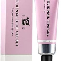Solid Nail Glue for Press On & Acrylic Nails, Clear 3D Sculpture Gel Super Strong, UV/LED Cured-30