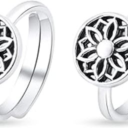 925 Sterling Silver Floral Mandala Toe Ring-image-73