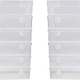 Feliz Sunrise Clear Plastic Small Storage Boxes Size 6.55x3.3x1.25 inches (Set of 12)-21