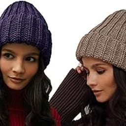 Chunky-Knit Wool Winter Cap for Womens-picture-25