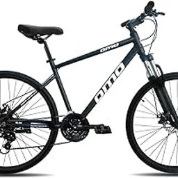 Omobikes Ladakh X21 | Hybrid Cycle | 21 Speed Shimano Gears | 19" Alloy Frame | Lockout Suspension | 700C 29T Tire | Ideal for 15+ Years Unisex Adult (Black)-picture-10
