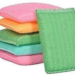 Blossom Multi-Purpose Kitchen Washbasin Foam Pad Sponge Scrubber Wipe for Dish/Utensils/Tiles Cleaning-4 Pieces-image-6