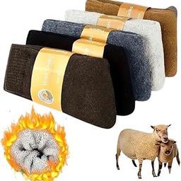 Men's Woolen Thick Towel Formal Winter Wear Terry Thermal Calf Length Socks, Pack of 5, Free Size, Assorted-image-41