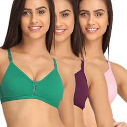 Women's Pack of 3 Non Padded Full Coverage Bra-picture-2
