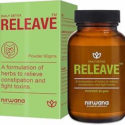 Nirwana Releave Powder for Constipation,Gas, Acidity & Bloating Relief | Natural Herbal Gut Cleanse & Detox | Soothes Digestive Tract | No Cramps or Diarrhoea | 100% Herbal Formula|80gm-picture-26
