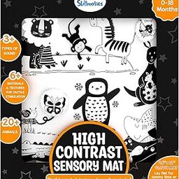 Skillmatics High Contrast Sensory Cloth Mat for Babies & Infants - Newborn Visual Stimulation, Observation Skills, Gifts for 0 to 18 Months, Multicolor-26