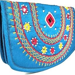 Handicrafts Women Wallet Banjara Hand Purse Girls Stylish, Cotton ladies clutches purses phone case (Medium Wallet 8.5 Inch Original Mirrors Beads and Thread Work handmade)-picture-32