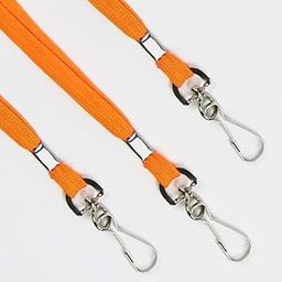 Lanyard for ID Card, Orange, Pack of 15-15