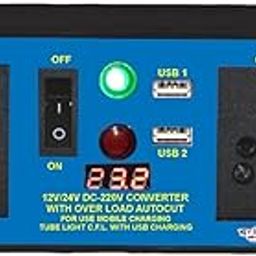 Yash Auto Electricals Converter DC to AC 12/24V COMMANWITH USB Fast Charging (80W) with Digital Volt Meter-picture-26
