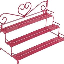 Bnf® Metal Cosmetic Display Rack Display Holder Storage Shelf 3 Layer Rose Red|Health & Beauty | Nail Care Manicure & Pedicure | Nail Practice & Display-image-78
