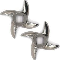 2 Pack #12 Meat Grinder Blade Stainless Steel Knife Cutter Replacement for Grinders, Please Check The Size-picture-22