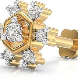 925 Sterling Silver 18K Gold Plated HexaGlow Nose Pin for Women and Girls | With Certificate of Authenticity and 925 Stamp-picture-16