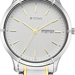 Lagan White Dial Analog with Day and Date Metal Strap Watch for Men-NS1775BM02/NT1775BM02-53