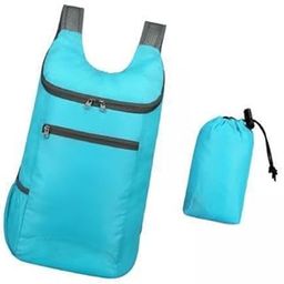 SAZ DEKOR 2xOutdoor Daypack Folding Shoulder Bag Rucksack for Walking Camping Trekking Light Blue-image-62