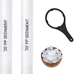 Water Bravo 20 Inch High Density Spun Pre-Filter (5 Micron PP Spun) Cartridge Compatible for 20 Inch Pre-Filter Housing of All Water Purifier 2 Pcs-image-59